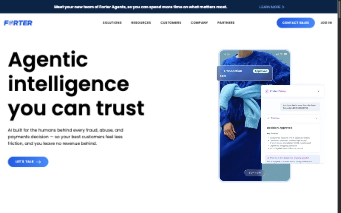 Forter website screenshot