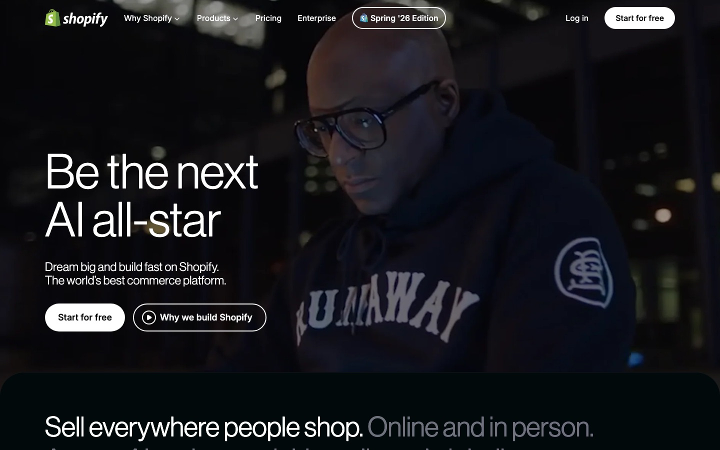 Shopify website screenshot