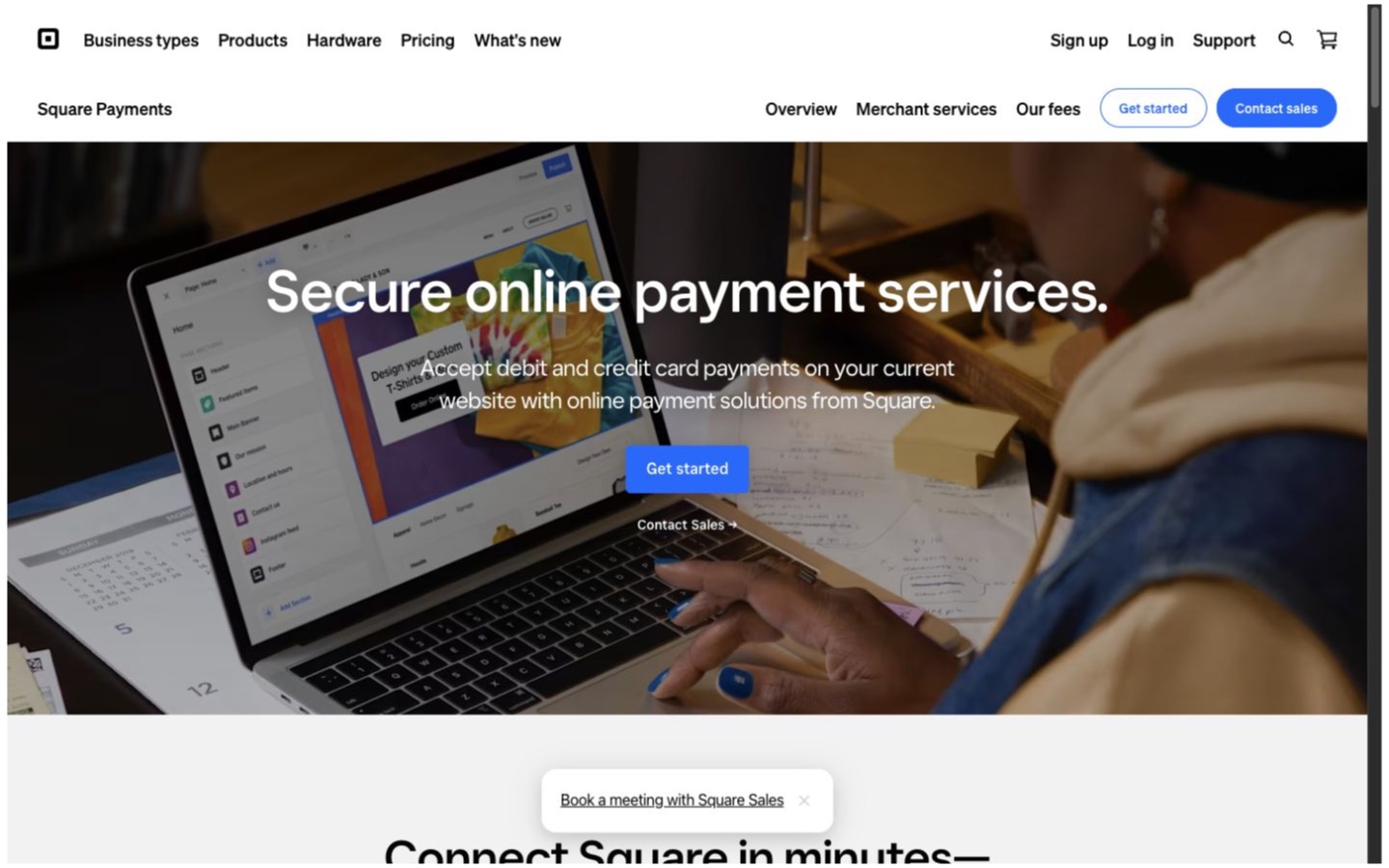 Square Online Payments website screenshot